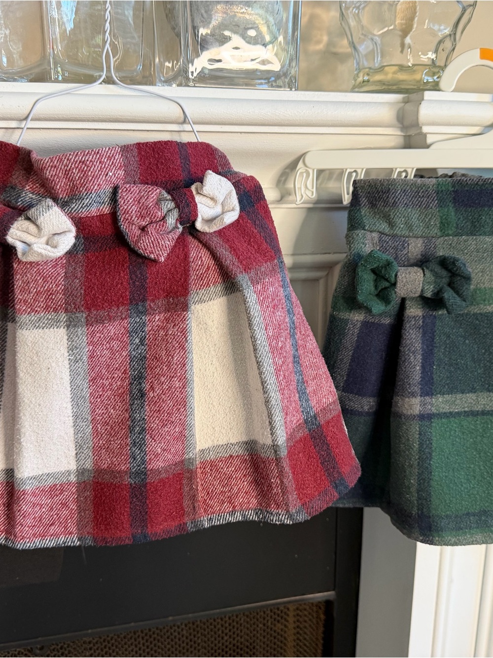 Boutique Holiday Plaid Pleated Skirt Set Red Green 4T 5T